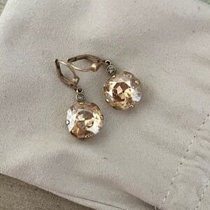 Glass hanging earrings